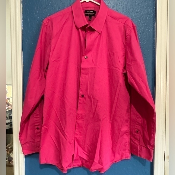 APT 9 Pink Button Down Shirt - Picture 1 of 3